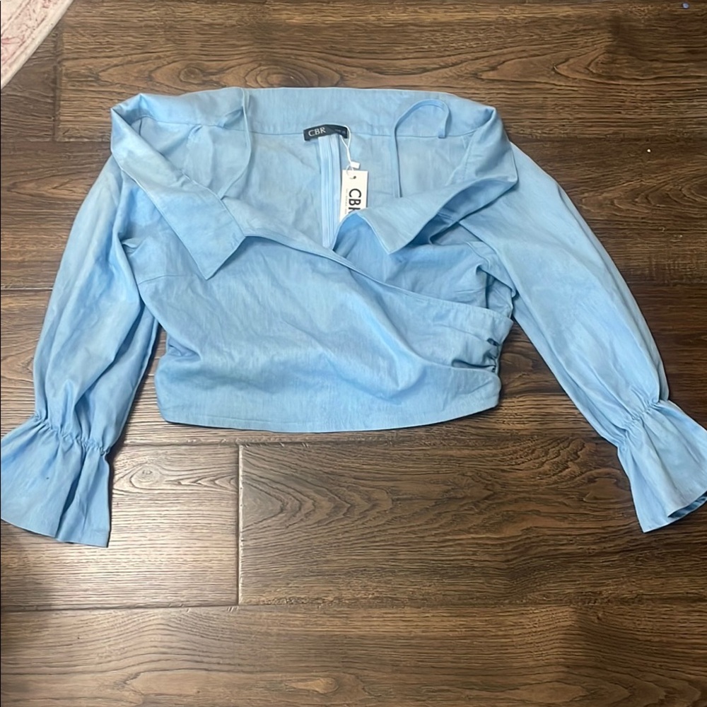 CBR Blue Off-Shoulder Blouse Size XL
